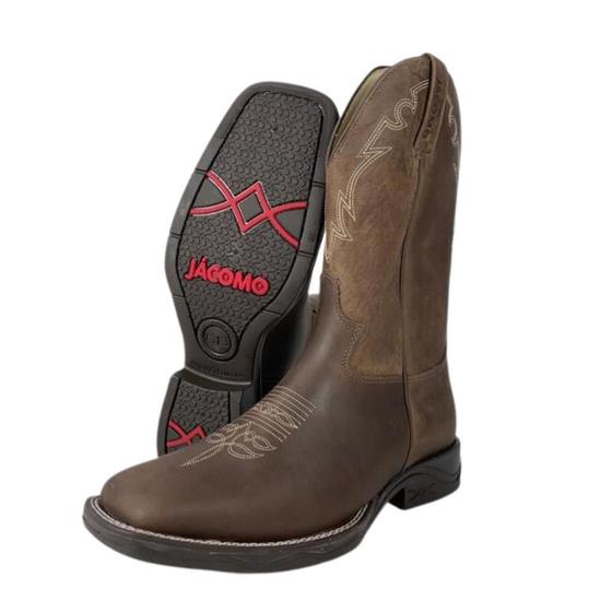 Texana Jacomo Bota Texana Vermelha Cowboy Bota Texana