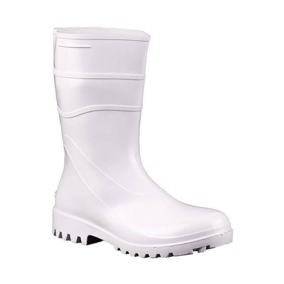 Imagem de Bota Limpeza Pvc Cano Curto Acqua Flex Branca Bracol Forrada