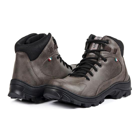 Imagem de Bota Masculina Adventure Cano Alto Camping Trilha Super Macia e Leve