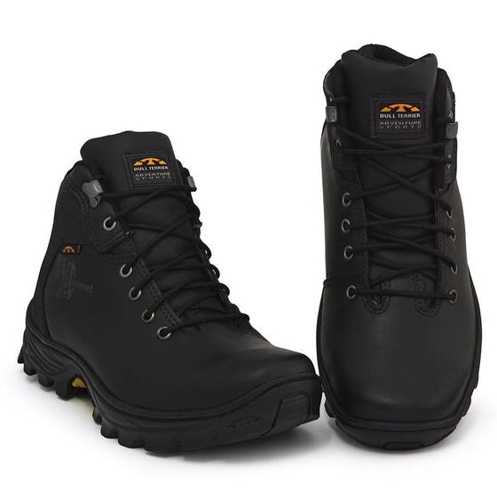 Bota Masculina Adventure Couro Bull Terrier Trilha Menor preço em Bota Masculina Adventure Couro Bull Terrier Trilha