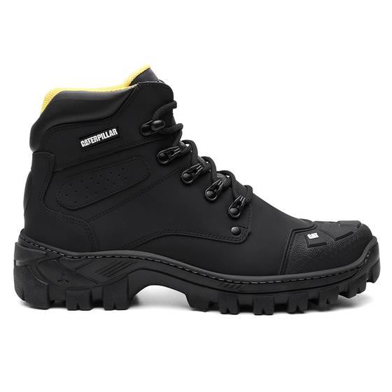 Imagem de Bota Masculina Adventure Couro Premium Cano Médio Bico PVC Palmilha Conforto em Gel Segurança