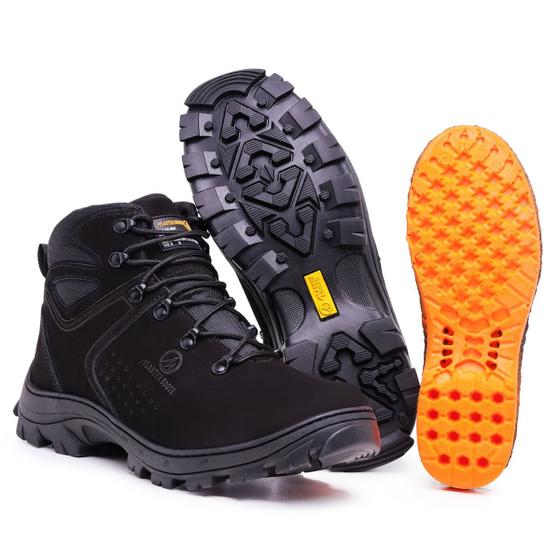 Imagem de Bota Masculina Arizona Com C.A 48.067 Master Boots em Couro Preta