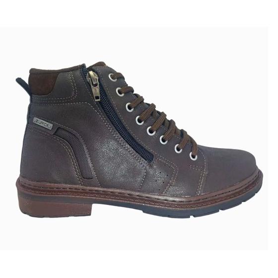 Imagem de Bota masculina authentic boots 0860 coturno com ziper de couro militar