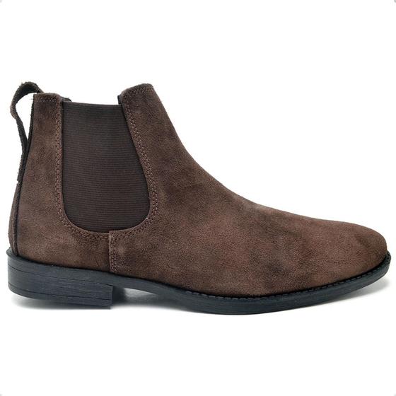 Bota Masculina Botina Masculina Chelsea Em Couro + Palmilha Gel Confortável Menor preço em Bota Masculina Botina Masculina Chelsea Em Couro + Palmilha Gel Confortável