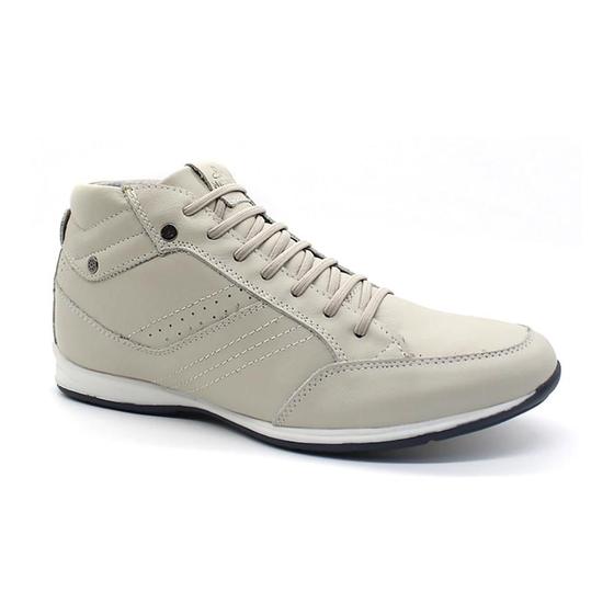 Imagem de Bota Masculina Casual em Couro com Elástico e Ziper Lateral NE-1008