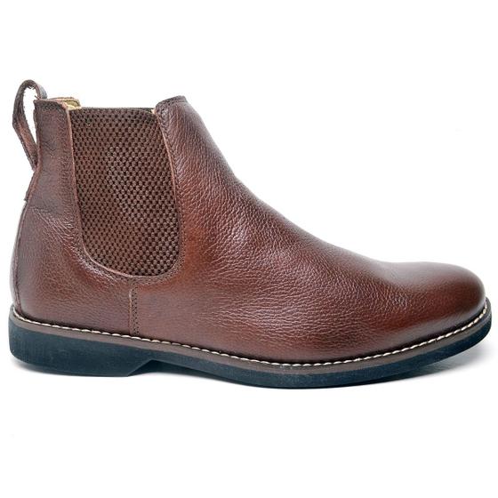 Imagem de Bota Masculina Chelsea Couro Premium e Solado Costurado