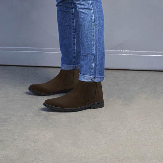 Bota Masculina Chelsea Hencco Botina Confortavel Resistente Dia a Dia Menor preço em Bota Masculina Chelsea Hencco Botina Confortavel Resistente Dia a Dia