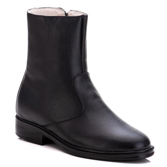 Imagem de Bota Masculina Conforto Couro Zíper Cano Médio Dia a Dia