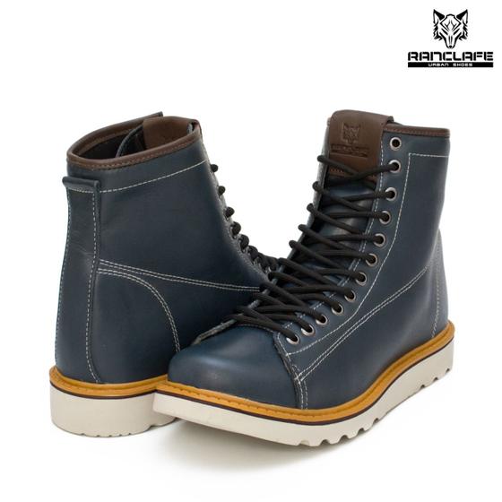 Imagem de Bota Masculina Coturno Casual Cano Longo Couro Nobre