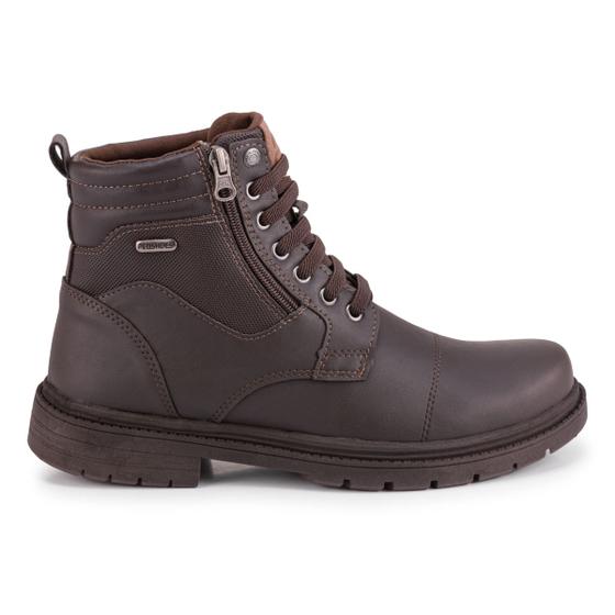 Bota Masculina Coturno Casual em material sintético com Zíper