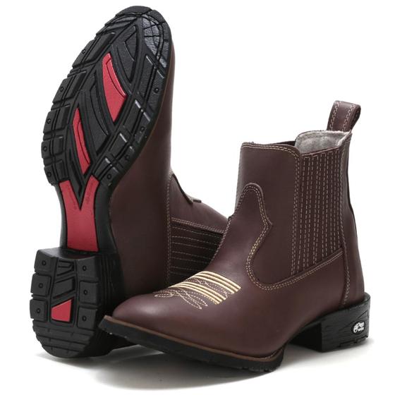 Imagem de Bota Masculina Country Bico Redondo Texana