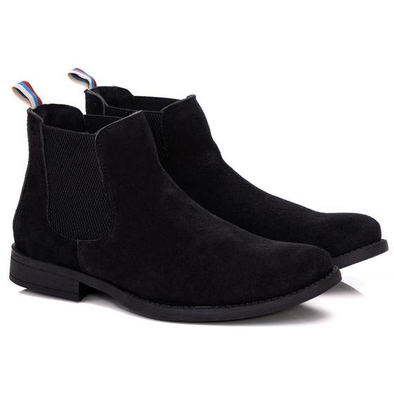 Imagem de Bota Masculina Couro Camurça Botina Chelsea Country Conforto
