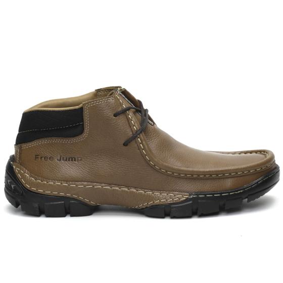 Imagem de Bota Masculina Couro Clássica Moderna Confortável Original Freejump CR02