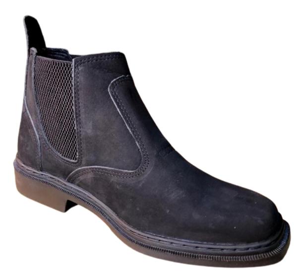Imagem de Bota Masculina Couro Nobuck Botina Vaquejada Country Rodeio Trabalho Serviço Botinha Passeio 2450