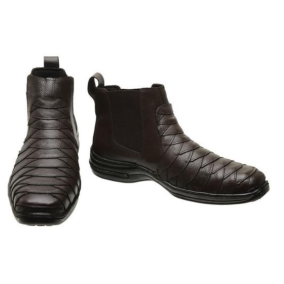 Imagem de Bota Masculina Escamada Ortopédica Macia Botina Rodeio Moda Estilosa Elegante Confortável 7777