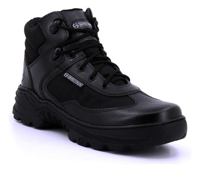 Imagem de Bota  Masculina Feminina Couro Preto Policia Segurança