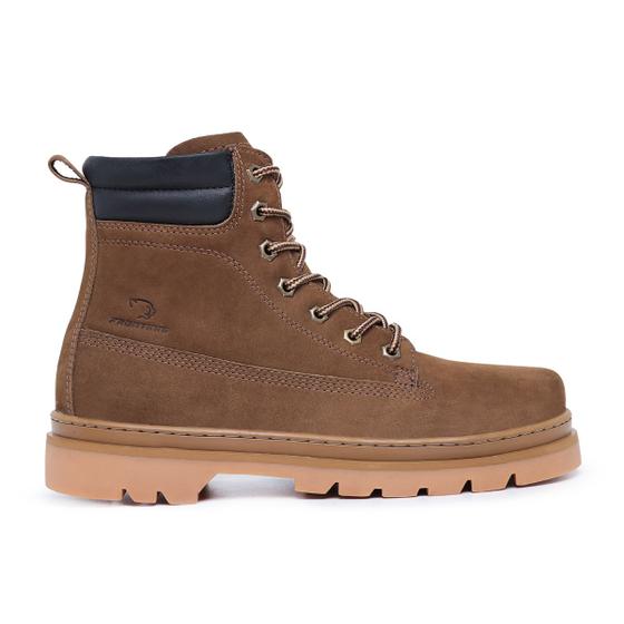 Bota Masculina Frontinni Coturno Adventure Couro Nobuck Marrom Claro Menor preço em Bota Masculina Frontinni Coturno Adventure Couro Nobuck Marrom Claro