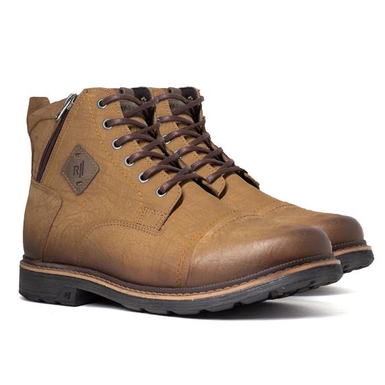 Imagem de Bota Masculina Rafarillo Everest Alth Aumenta +7cm Couro Com Cadarço Conforto 36002