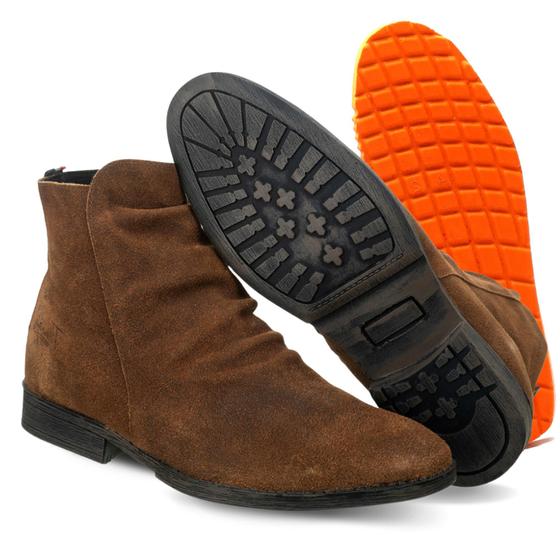 Imagem de Bota Masculina Shelby Casual Enrugada Couro Troy Botina Moderna