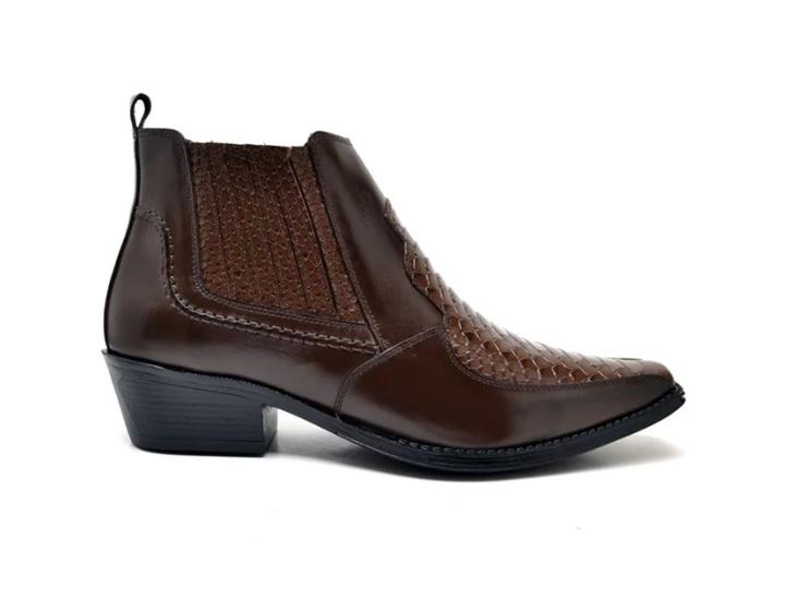 Imagem de Bota Masculina Texana Couro Country Rodeio Cano Médio