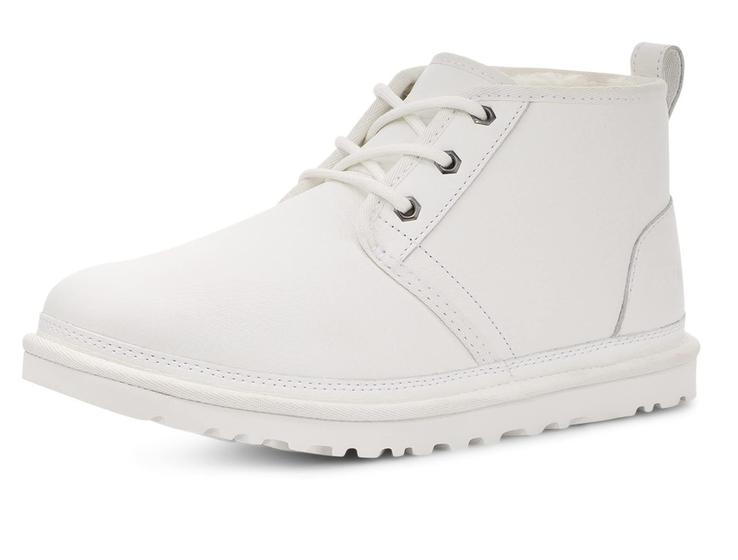 Imagem de Bota masculina UGG Neumel de couro branco 12US/45EU