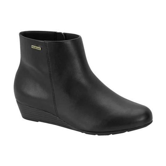 Bota Modare Ultra Conforto Cano Curto Salto Anabela 7076 Preta