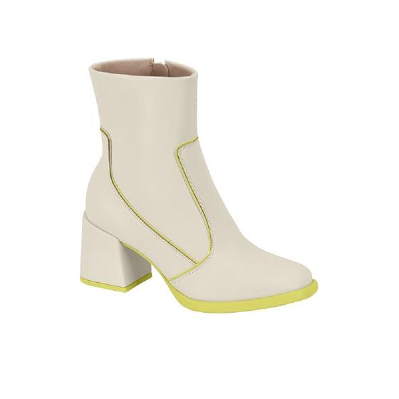 Imagem de Bota Moleca Coturno Feminino Salto Grossa Napa Knit 5343 101