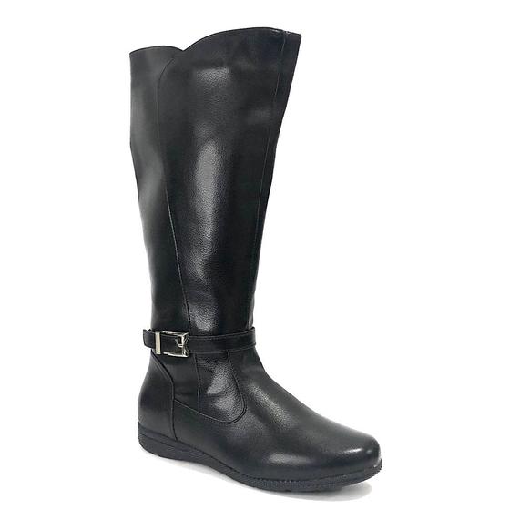 Looks Bota Cano Alto Feminina Sem Salto Bota Mooncity Cano Alto