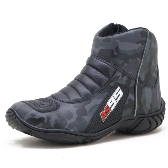 Imagem de Bota Motociclista Semi-ipermeável Atron Shoes - 308 - Camuflado