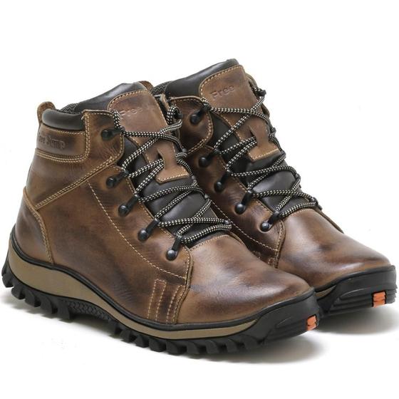 Imagem de Bota Motoqueiro Masculina Free Jump Cano Alto em Couro