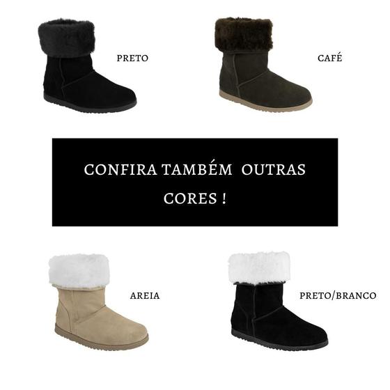 Imagem de Bota para Neve e Frio Australian Tipo Ugg Toda Forrada e Couro Legítimo