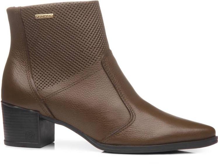 Bota Pegada Cano Curto Bico Fino Couro 280502 Menor preço em Bota Pegada Cano Curto Bico Fino Couro 280502