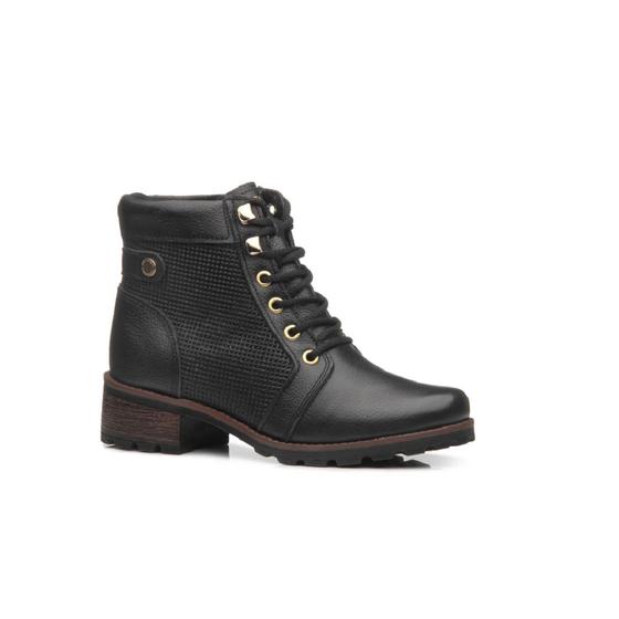 Bota Pegada Coturno Feminino Couro Salto Grosso 281409 12 Menor preço em Bota Pegada Coturno Feminino Couro Salto Grosso 281409 12