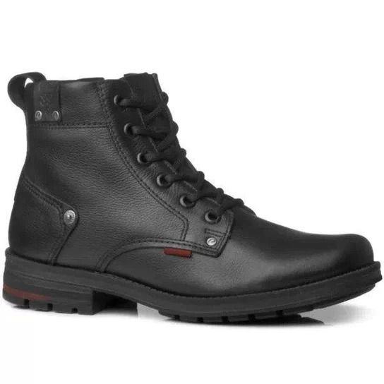 Imagem de Bota Pegada Em Couro Masculino Cor Preto