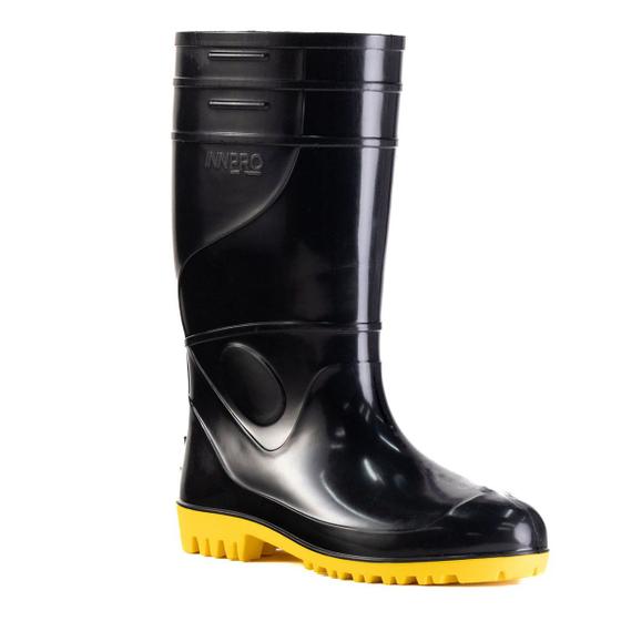 Imagem de Bota PVC Cano Extra Longo Innpro Work Sa CA 36026 - Preto e Amarelo