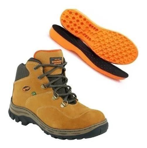 Imagem de Bota Segurança Ecosafety Ps410-Ap Bico Pvc Couro Nobuck