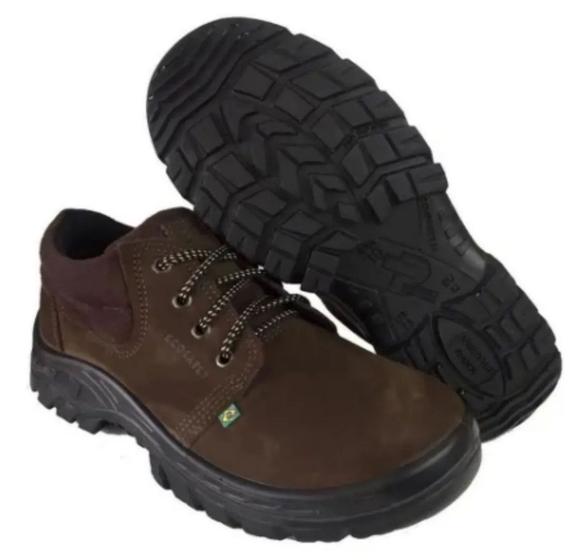 Imagem de Bota Segurança Nobuck PS134 Café Bico Pvc Ecosafety Tam 38