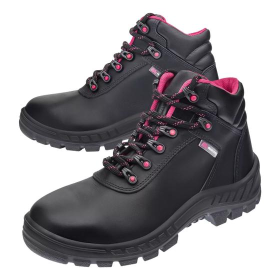 Imagem de Bota Segurança Ocupacional Feminina Marluvas 50b22 Rosa Pvc