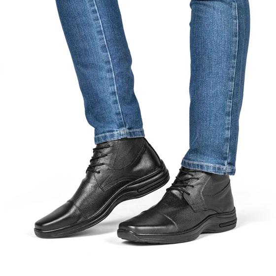 Imagem de Bota Social Casual Masculino Com Cadarço  Em couro Premium 5061