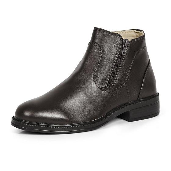 Imagem de Bota Social Masculina Zíper Lateral Difranca - 190 - Café