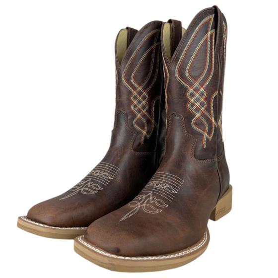 Imagem de Bota Texana Country Masculina Jácomo Fóssil Oil Café - Ref. 3101/UMA