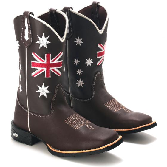 Bota texana masculina country bico quadrada rodeio Menor preço em Bota texana masculina country bico quadrada rodeio