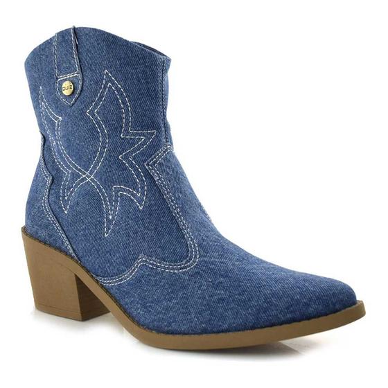 Imagem de Bota Texana Quiz Jeans Cano Curto