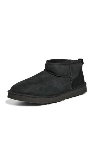 Imagem de Bota UGG Classic Ultra Mini para homens preta tamanho 11