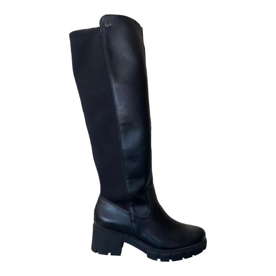 Imagem de Bota Via Marte Cano Alto Salto Médio Feminina 23310 Preto