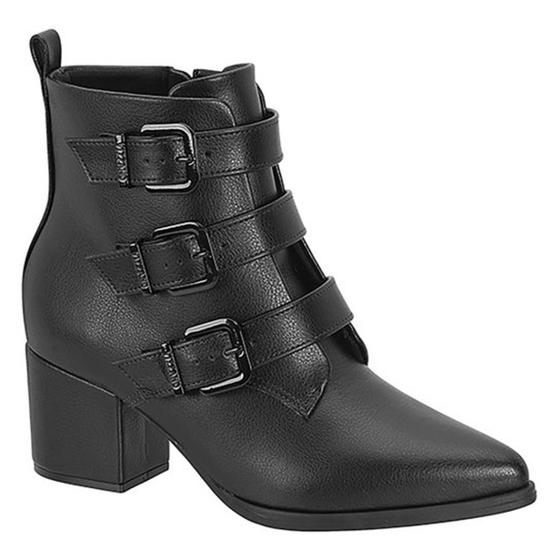 Imagem de Bota Vizzano Bico Fino Fivelas Feminina - Preto