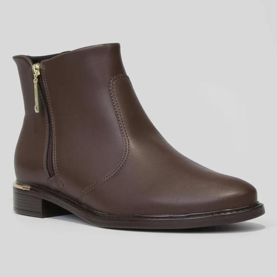 Bota Vizzano Bota Com Ziper Bota Vizzano Cano Curto Com Zíper