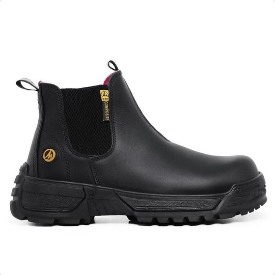 Imagem de Bota Work Couro Feminina Chelsea Anatômica Resistente