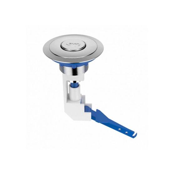 Imagem de Botão Acionador Superior 2 em 1 Universal ABS Cromado para Caixa Acoplada Blukit