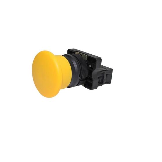 Imagem de Botão Cogumelo Amarelo Metaltex 1Na P20Amr 22mm